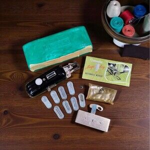 Vintage Domestic Magic Key Buttonhole Worker Attachment Set Templates & Manual